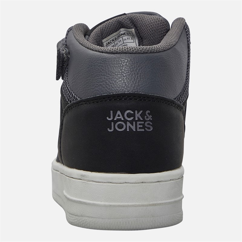 JACK & JONES Jongens Bolt PU Mid Sneakers Zwart - Afbeelding 3