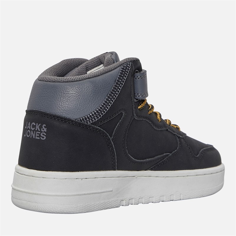 JACK & JONES Jongens Bolt PU Mid Sneakers Zwart - Afbeelding 5