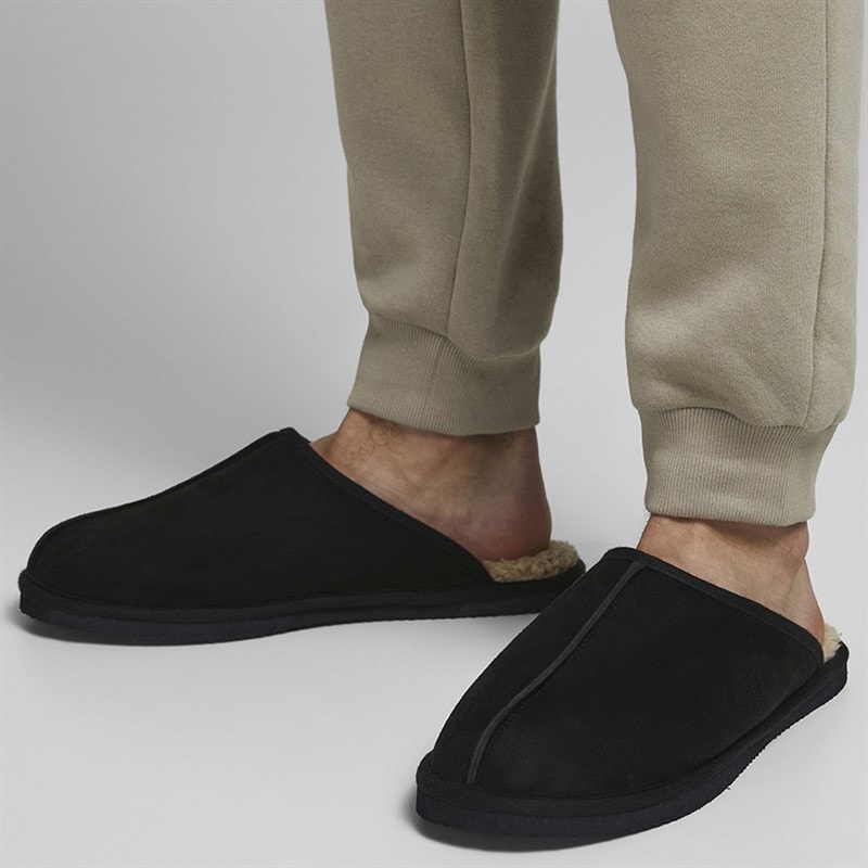 JACK & JONES Heren Dudely Pantoffels Anthracite - Afbeelding 4