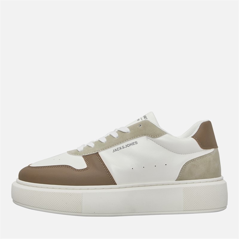 JACK & JONES Baskets Homme Cobra PU Combo Blanc/Plaza Taupe - Image 1