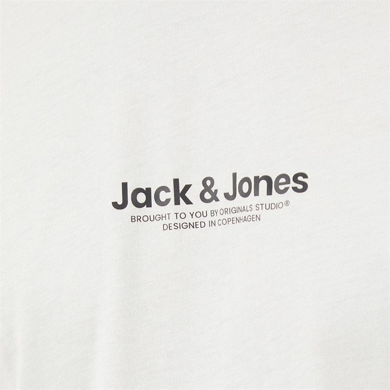 JACK & JONES lot de trois t-shirts à bordures contrastées Homme Noir/Blanc/Gris Glacier - Image 4