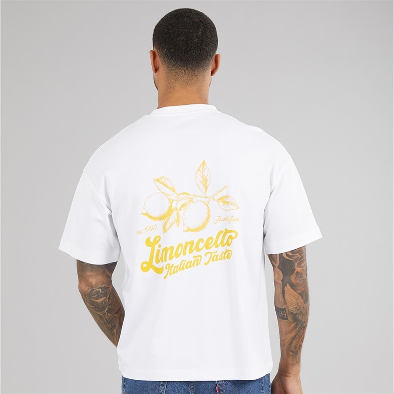 JACK & JONES Limencello T-shirt dla niego kolor Bright White Limencello – zdjęcie  3