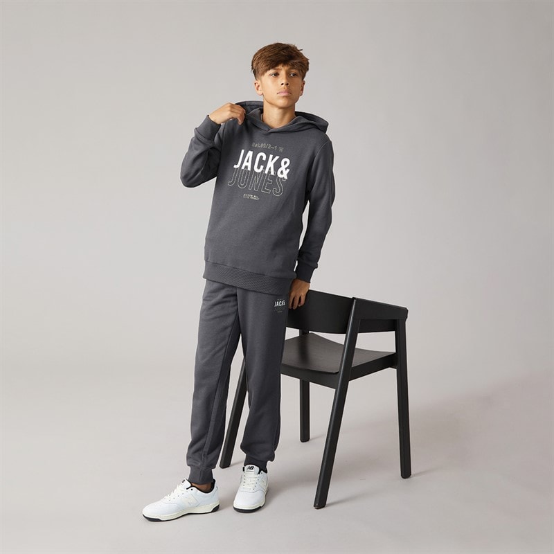 JACK & JONES Junge Mickey Sweatshirt und Jogginghose Trainingsanzug Asphalt - Bild 1