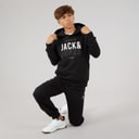 JACK & JONES Junge Mickey Sweatshirt und Jogginghose Trainingsanzug Schwarz