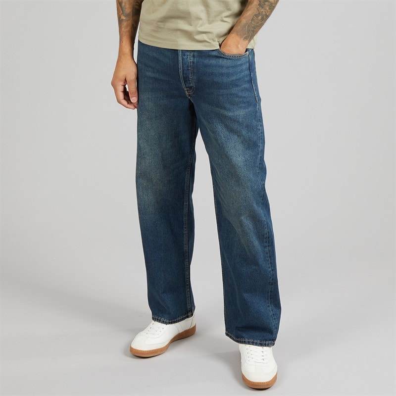JACK & JONES Heren Ted Original 918 Loose Straight Blue Denim - Afbeelding 1