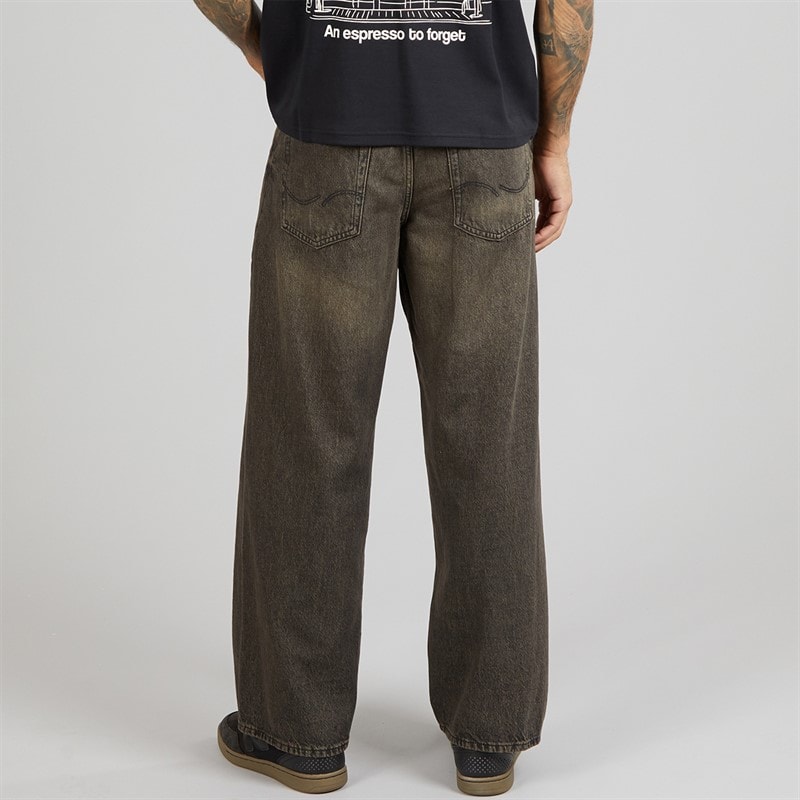 JACK & JONES Dave Skewed 464 jeansy z szerokimi nogawkami dla niego kolor Black Denim – zdjęcie  2