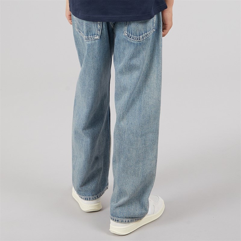 JACK & JONES Jongens Alex Orginal AKM 308 Baggy Fit Jeans Blue Denim - Afbeelding 2
