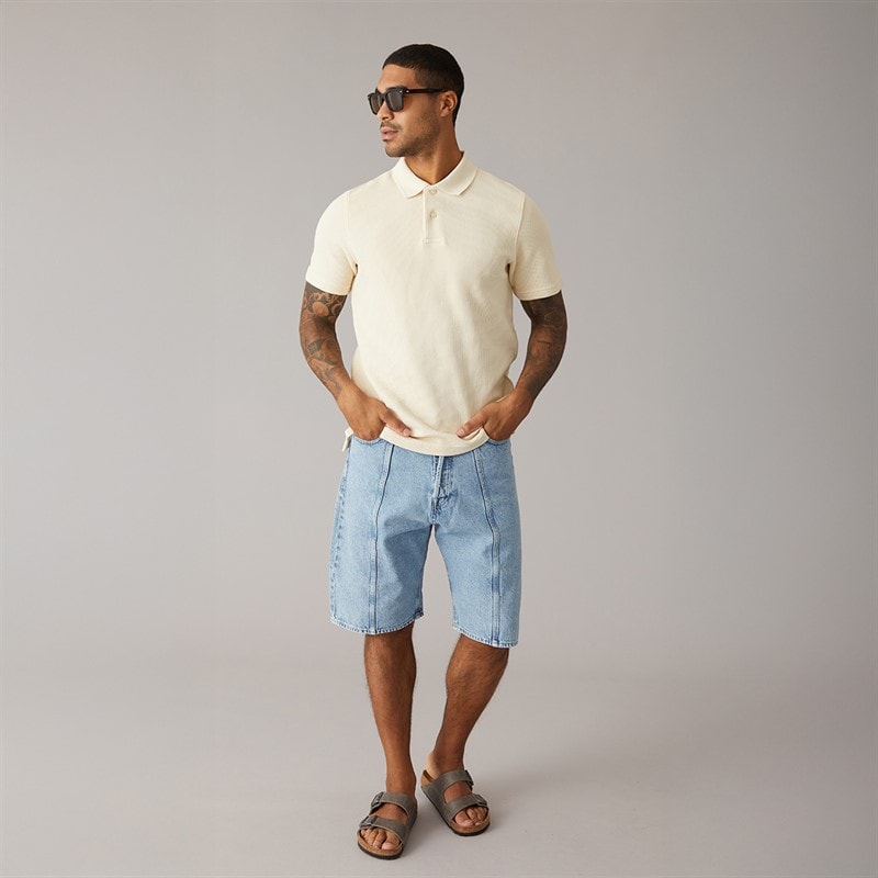 JACK & JONES Herren Ron Original Shorts SQ 291 Blauer Jeansstoff - Bild 4