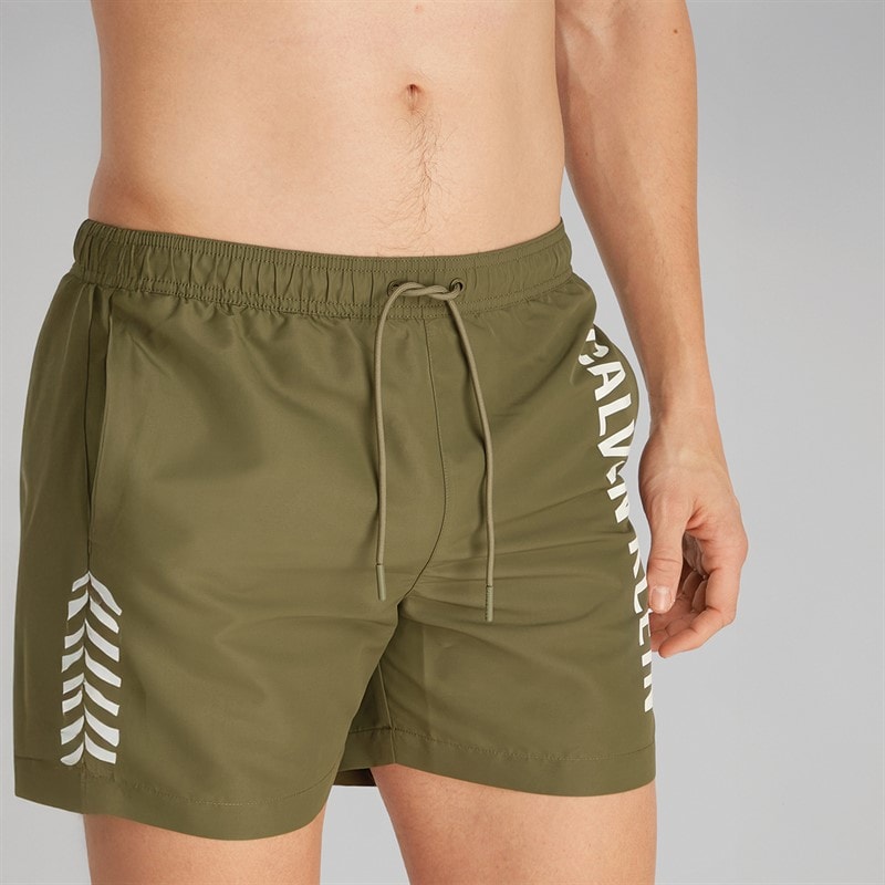 Calvin Klein Jeans Herren Badeshorts Oliv Gebrannt - Bild 2