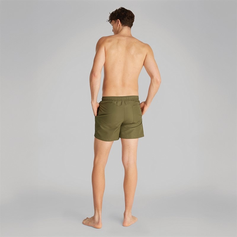 Calvin Klein Jeans Herren Badeshorts Oliv Gebrannt - Bild 4