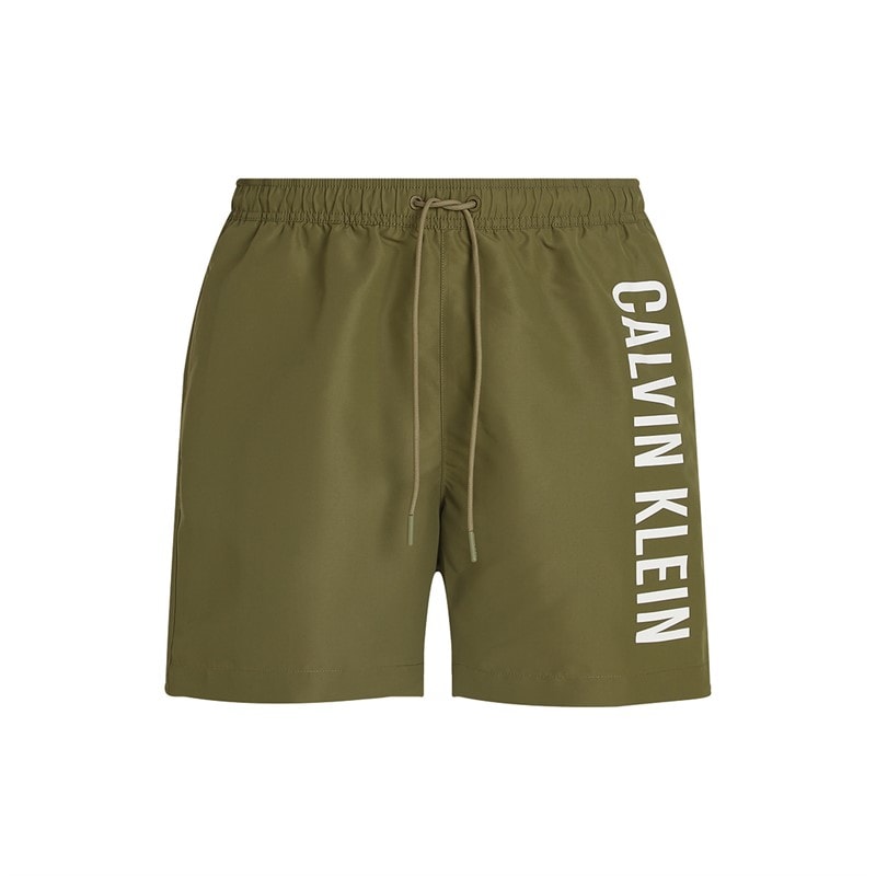 Calvin Klein Jeans Herren Badeshorts Oliv Gebrannt - Bild 5