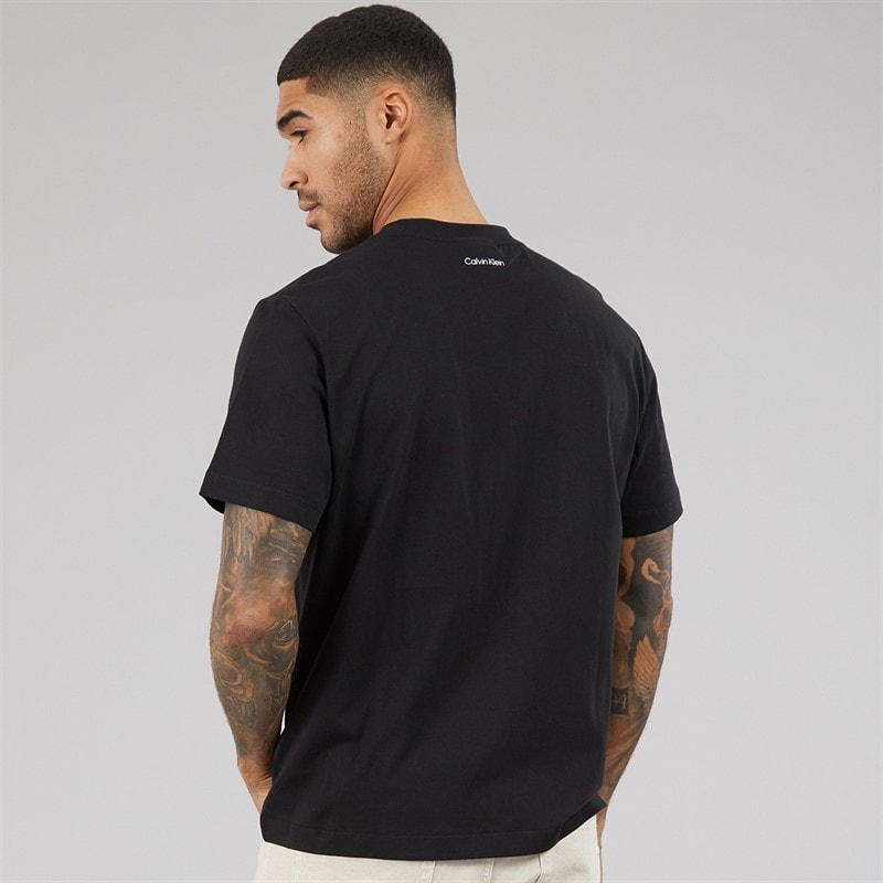 Calvin Klein Jeans Heren 20S Maart Grafisch T-shirt Zwart - Afbeelding 2