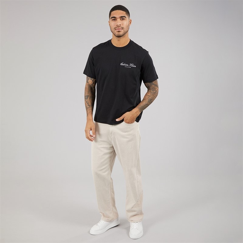 Calvin Klein Jeans Heren 20S Maart Grafisch T-shirt Zwart - Afbeelding 4