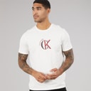 Calvin Klein Jeans T-shirt z graficznym z logo CKJ dla niego kolor White Greige