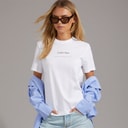 Calvin Klein Jeans Damen Classic Logo T Shirt Bright White