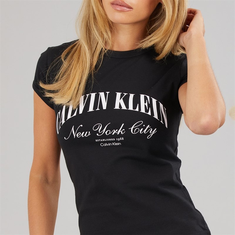 Calvin Klein Jeans Dames Grafisch Logo T-shirt Zwart - Afbeelding 3