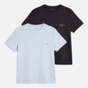 Calvin Klein Jeans Dames Monologo Set van 2 T-shirts Plein Air/Zwart