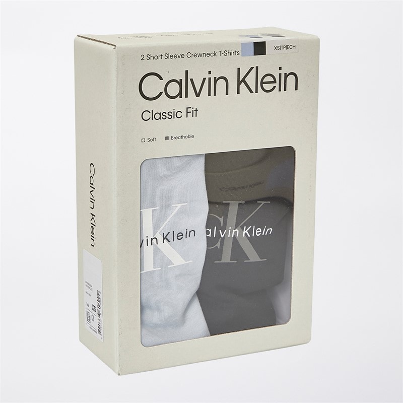 Calvin Klein Jeans Dames Monologo Set van 2 T-shirts Plein Air/Zwart - Afbeelding 4