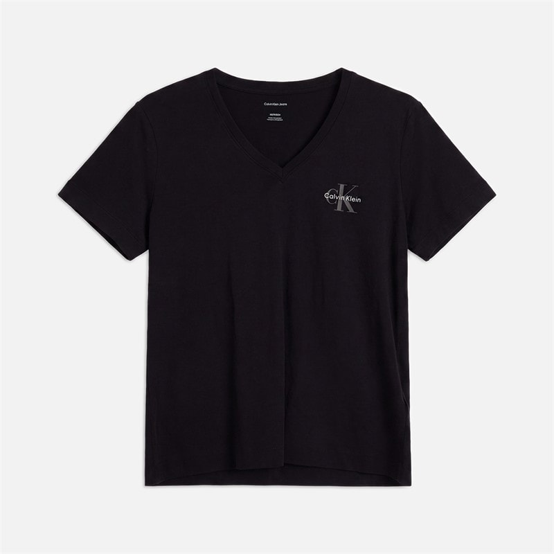 Calvin Klein Jeans Dames Monologo Set van 2 T-shirts Plein Air/Zwart - Afbeelding 3