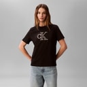 Calvin Klein Jeans Damen Klassisches T Shirt Schwarz