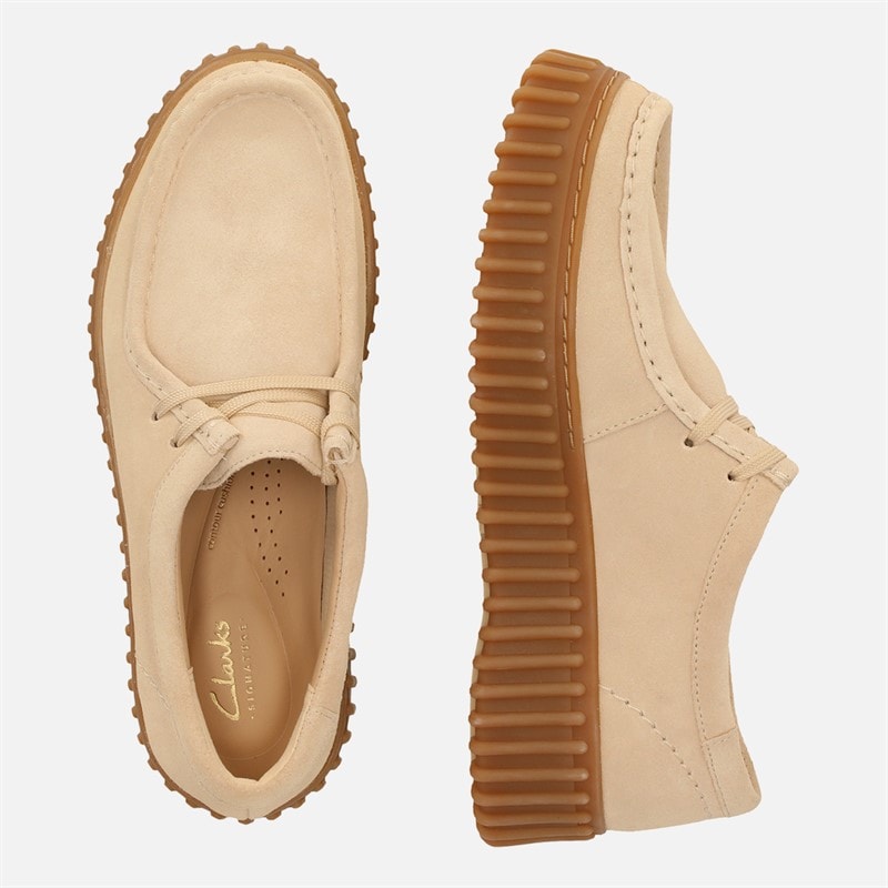 Clarks Chaussures Premium Torhill Bee Femme Ecru Suede - Image 4