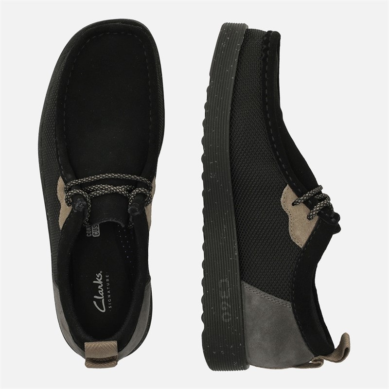 Clarks Heren Premium FTR2LO Wallabee Schoenen Black Combi - Afbeelding 4