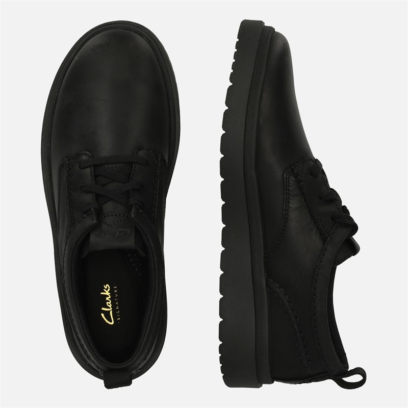 Clarks Heren Premium Polden Veterschoenen Black Leather - Afbeelding 4