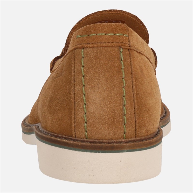 Clarks Heren Premium Atticus LT Slip Schoenen Cola Suede - Afbeelding 3