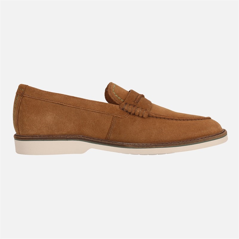 Clarks Heren Premium Atticus LT Slip Schoenen Cola Suede - Afbeelding 5
