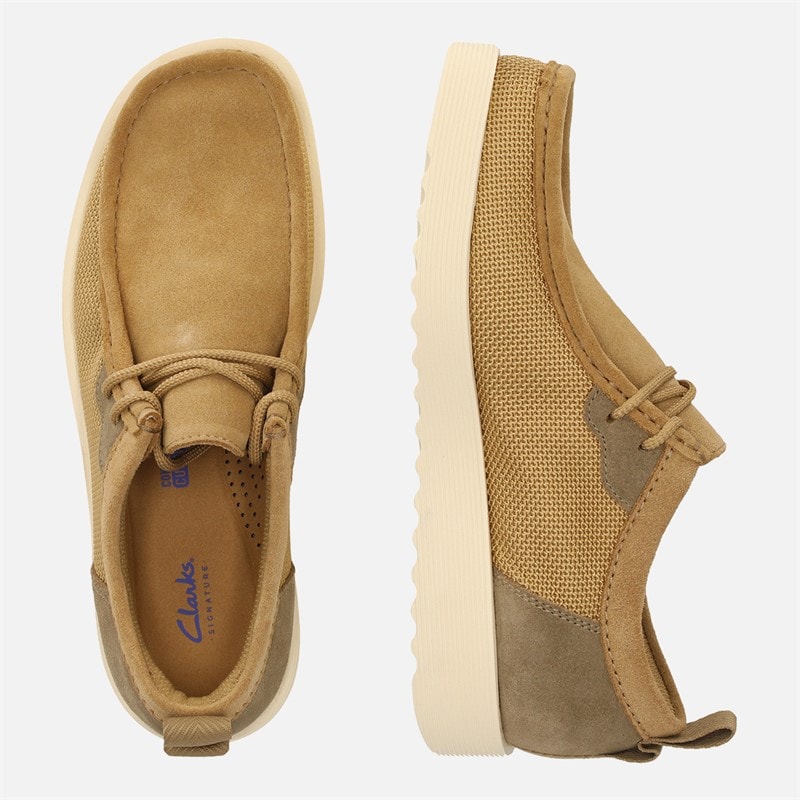 Clarks Heren Premium Ftr2lo Wallabee Schoenen Dark Sand Combi - Afbeelding 4