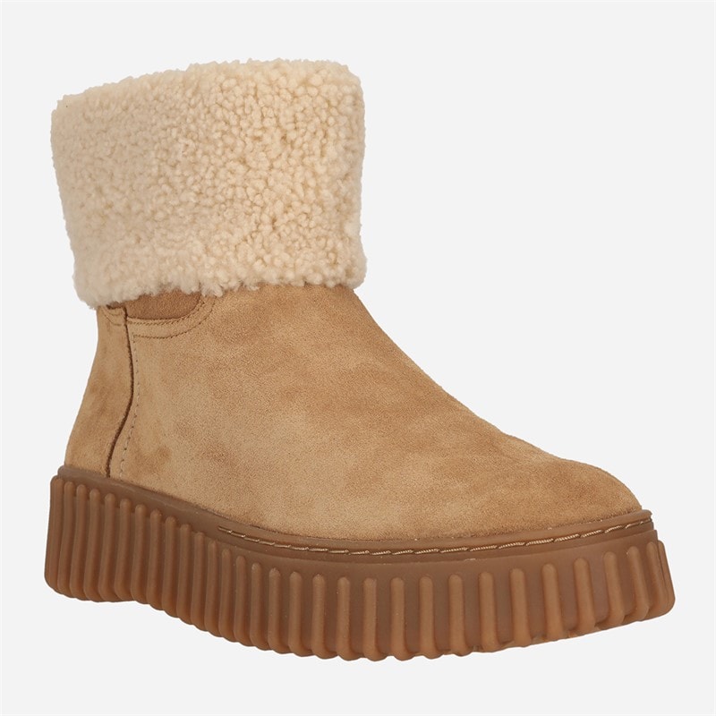 Clarks Dames Torhill Turn Schoenen Lichtbruin met wit gestreept - Afbeelding 3
