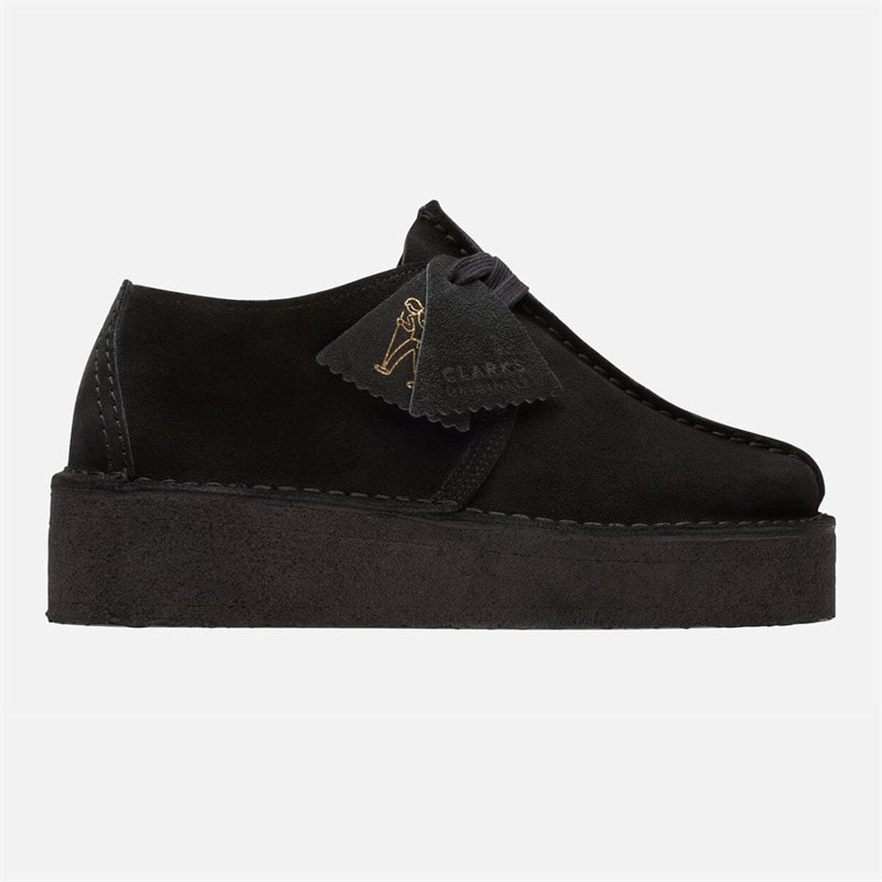 Clarks Chaussures Compensées Originals 1 Trek Wedge D Femme 1219 Black Suede - Image 2