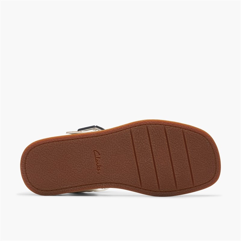 Clarks Dames Alda D-Fit Band Sandalen Off White - Afbeelding 2
