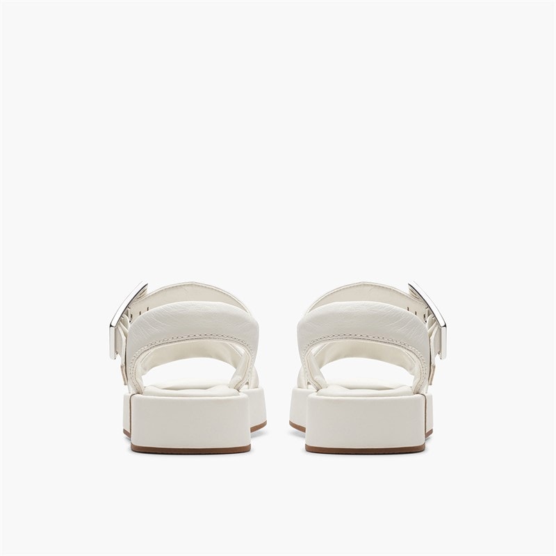 Clarks Dames Alda D-Fit Band Sandalen Off White - Afbeelding 3