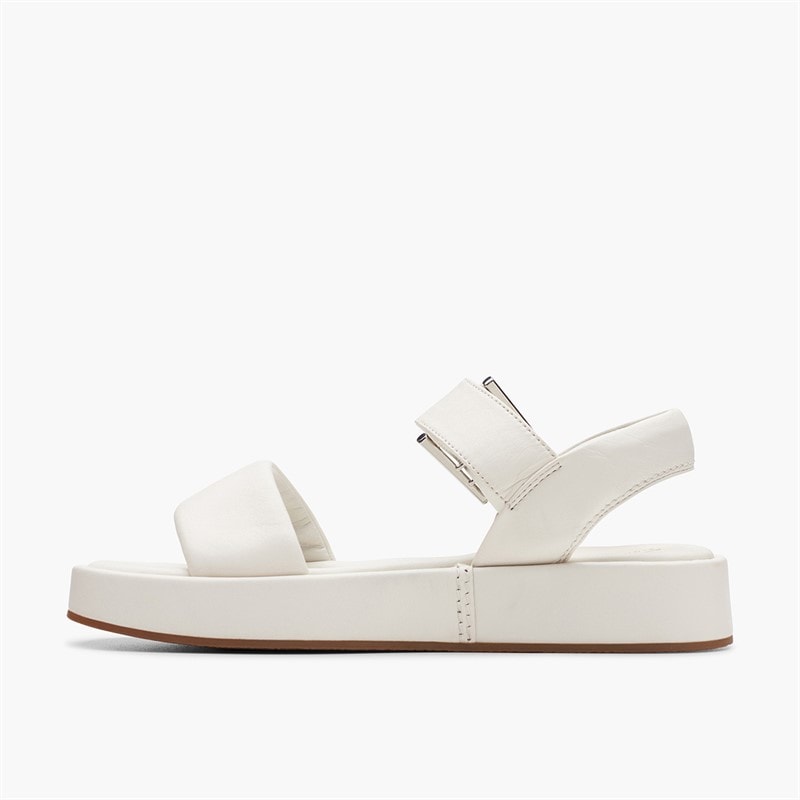Clarks Dames Alda D-Fit Band Sandalen Off White - Afbeelding 5