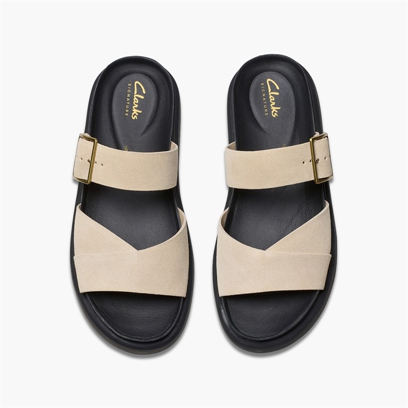 Clarks Dames Aristella D-Fit Slippers Ecru - Afbeelding 4