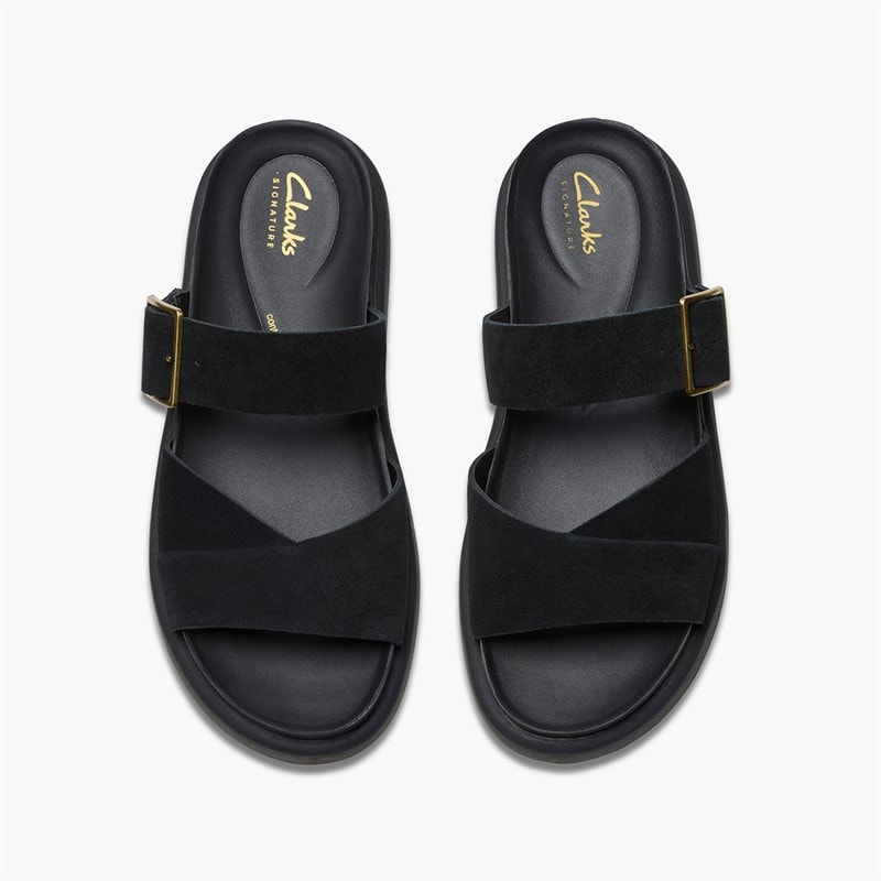 Clarks Dames Aristella D-Fit Slippers Zwart - Afbeelding 4