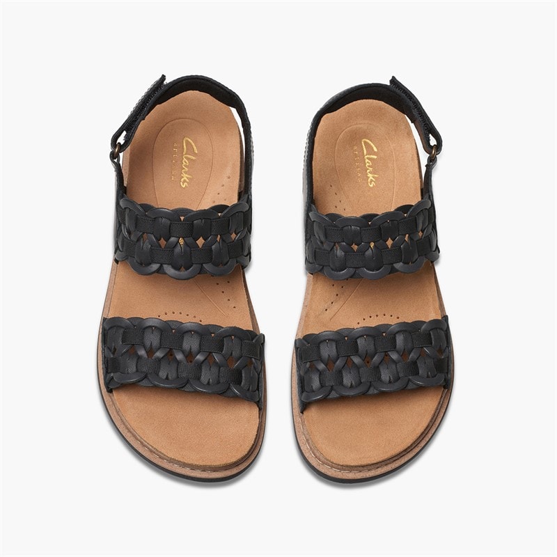 Clarks Damen Arwell Glide D-Fit Sandalen Schwarz - Bild 4