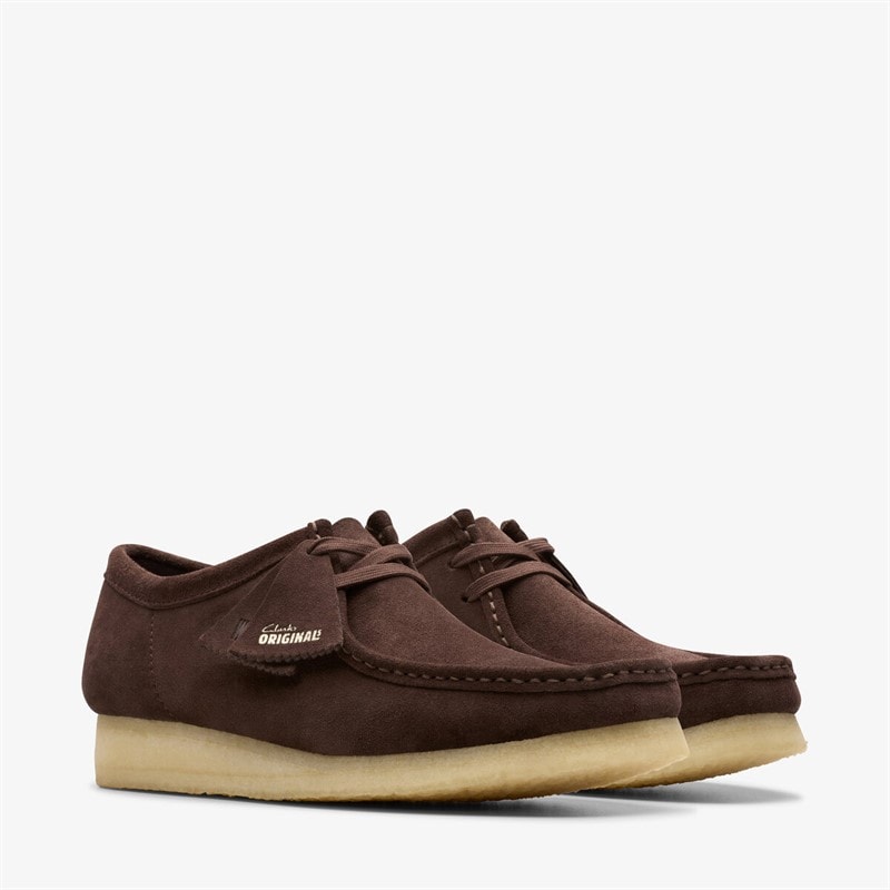 Clarks Heren Originals 2 Wallabee Schoenen 5230 Dark Brown Suede - Afbeelding 2