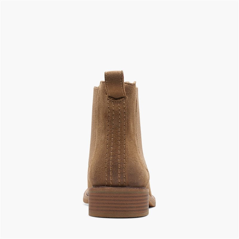 Clarks Dames Eau de Cologne Arlo 2 Chelsea Laarzen Dark Sand Suede - Afbeelding 3