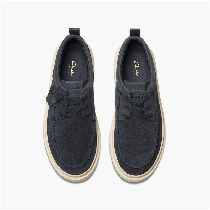 Clarks Herren Polden Moc Schuhe Navy Suede - Bild 2