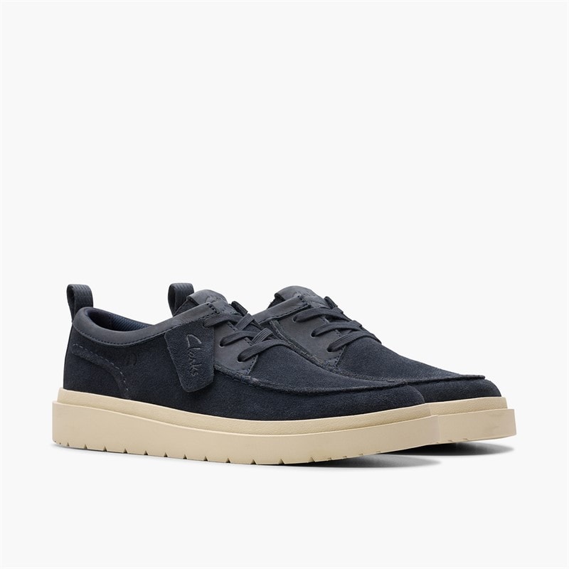 Clarks Herren Polden Moc Schuhe Navy Suede - Bild 4
