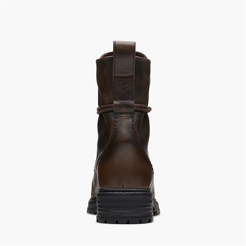 Clarks Rixley Lace Up buty dla niej kolor Dark Brown Leather – zdjęcie  3