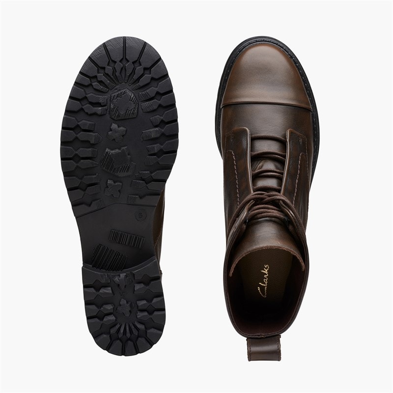 Clarks Rixley Lace Up buty dla niej kolor Dark Brown Leather – zdjęcie  5