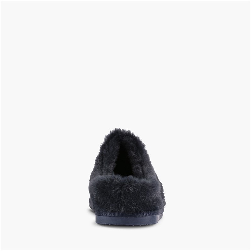 Clarks Damen Bündel weiche Maultier Hausschuhe Navy - Bild 3