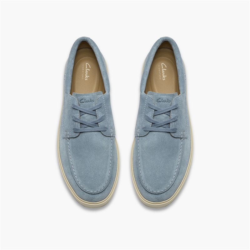 Clarks Lockford buty żeglarskie dla niego kolor Light Blue – zdjęcie  2
