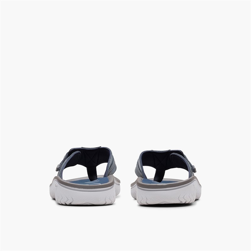 Clarks Herren Wesley Sun Sandalen Navy Leather - Bild 5
