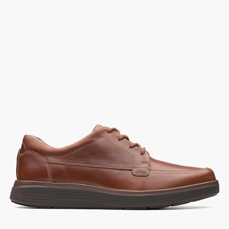 Clarks Heren Un Abode Ease Schoenen Dark Tan Leather - Afbeelding 1