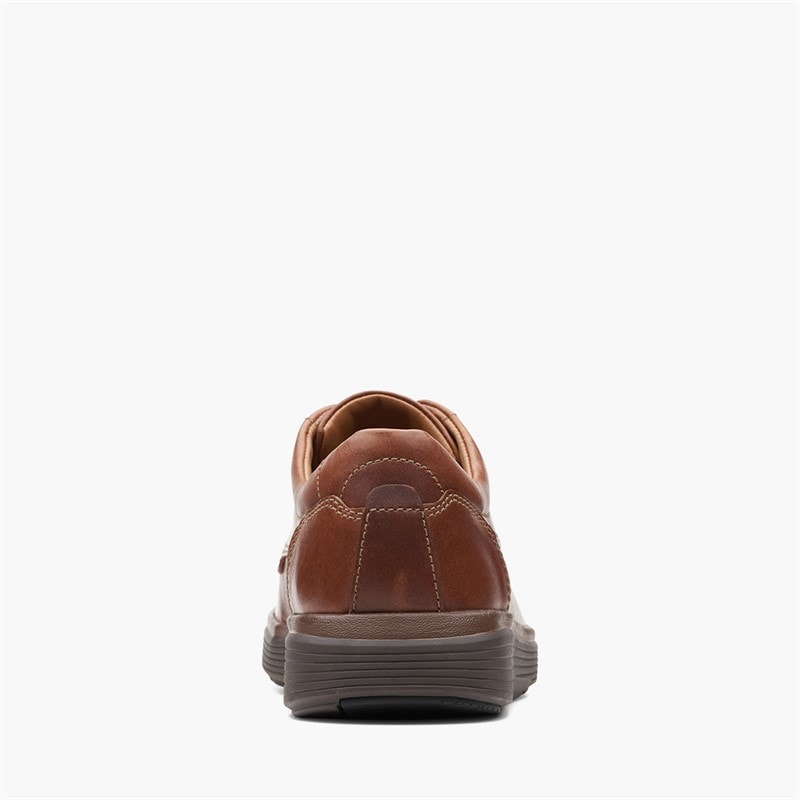 Clarks Heren Un Abode Ease Schoenen Dark Tan Leather - Afbeelding 3