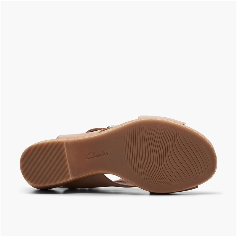 Clarks Dames Giselle Dove Wedge Sandalen Sand Nubuck - Afbeelding 3